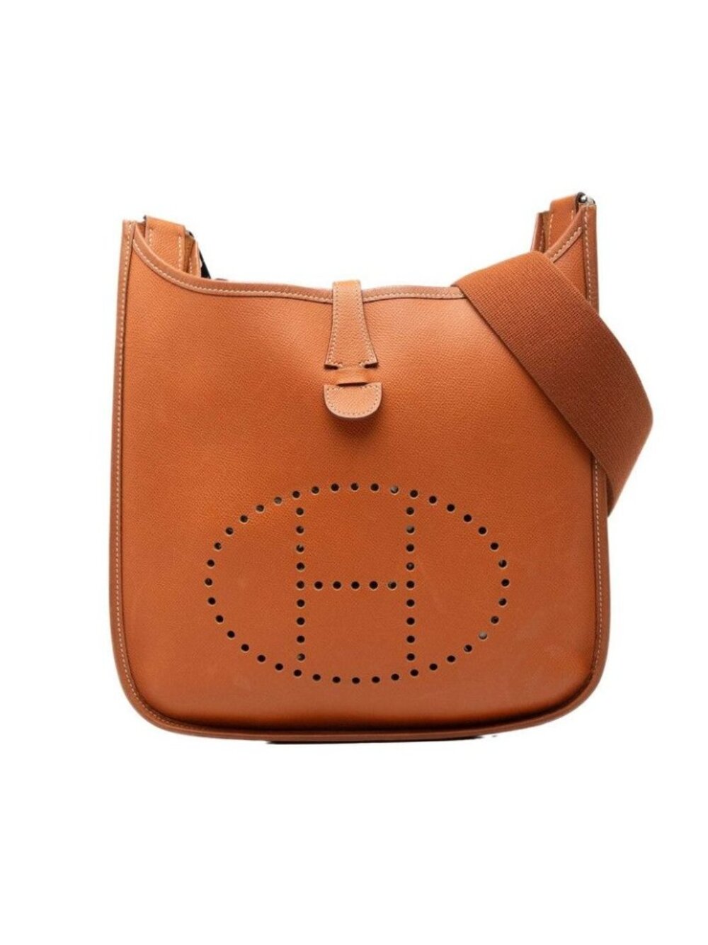 Hermes Evelyne 2 PM Crossbody Shoulder Bag Brown Taurillon Clemence